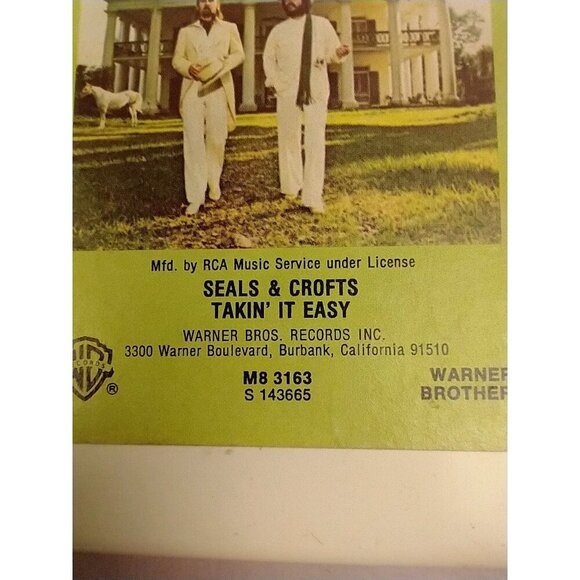 Seals & Crofts, Takin' It Easy 8 Track Tape 1978 Warner Bros - Picture 2 of 6